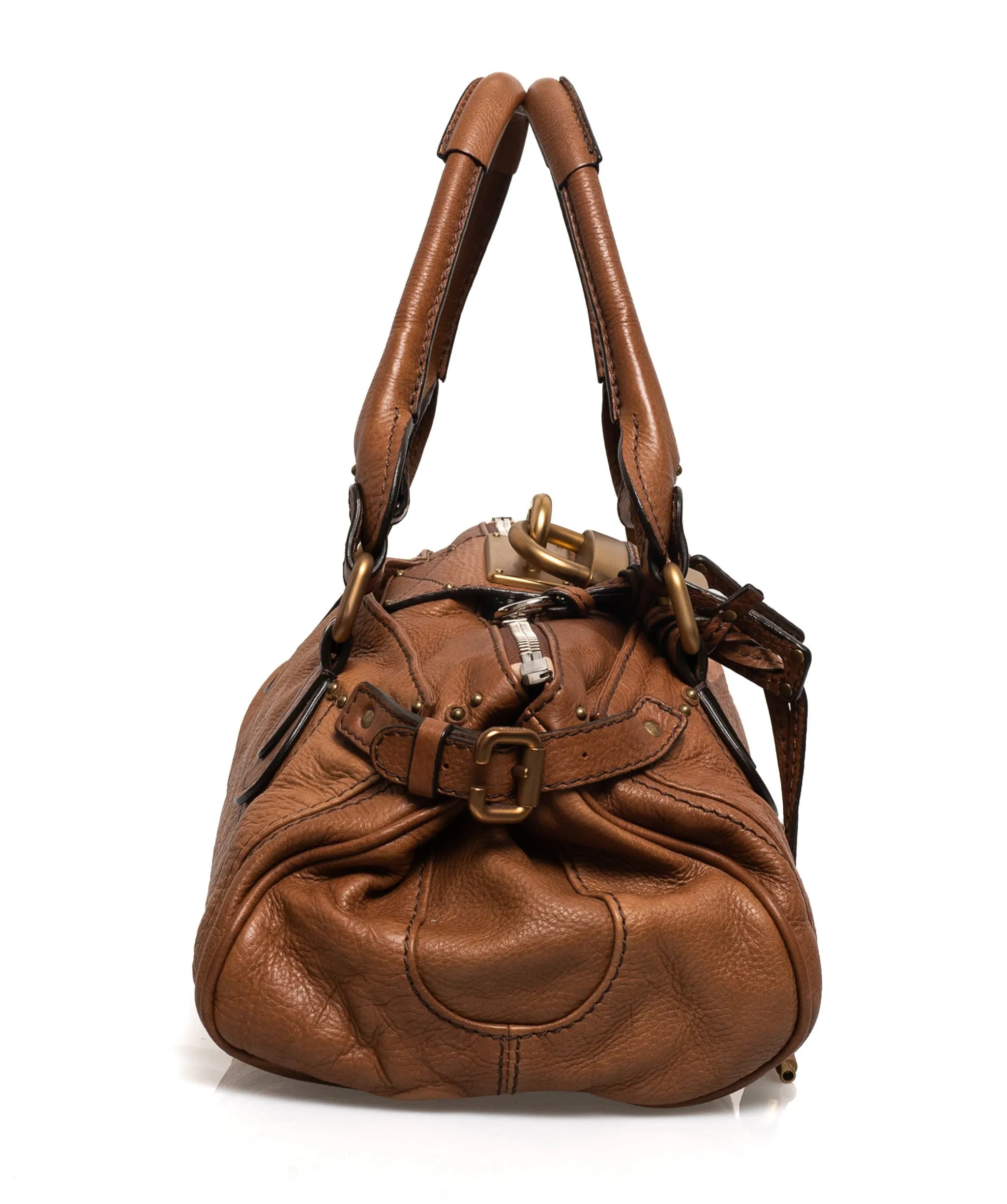 Chloe Paddington Camel Leather Bag - CW1283