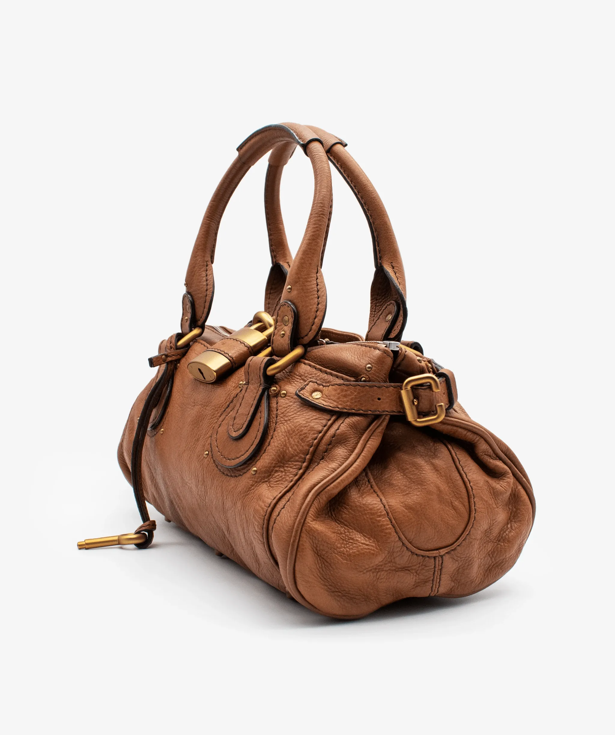 Chloe Paddington Leather Bag Brown