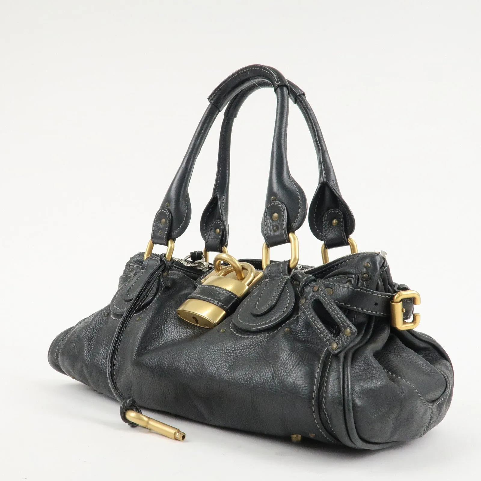 Chloe Paddington Leather Hand Bag Shoulder Bag Medium Used