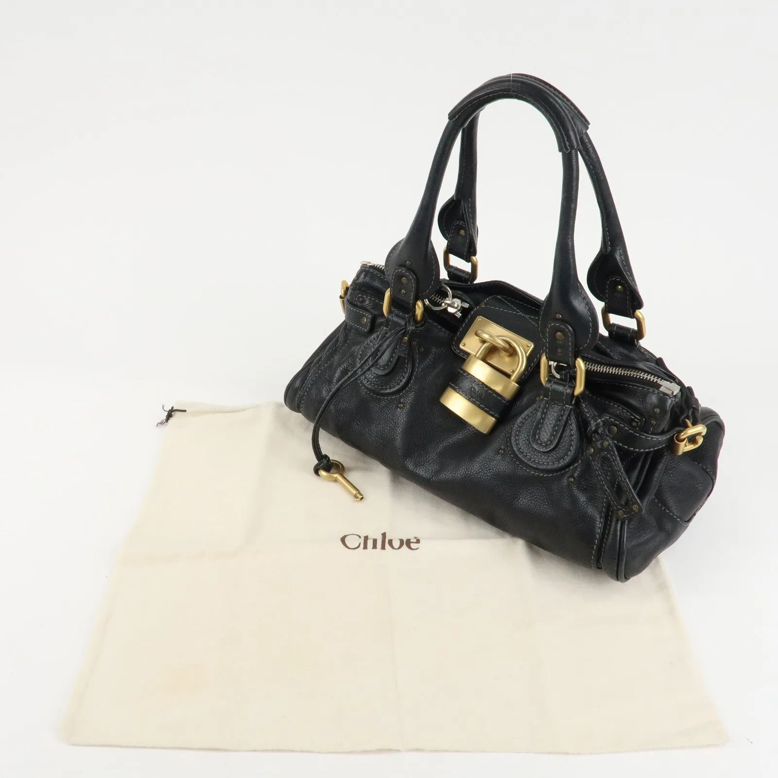 Chloe Paddington Leather Hand Bag Shoulder Bag Medium Used
