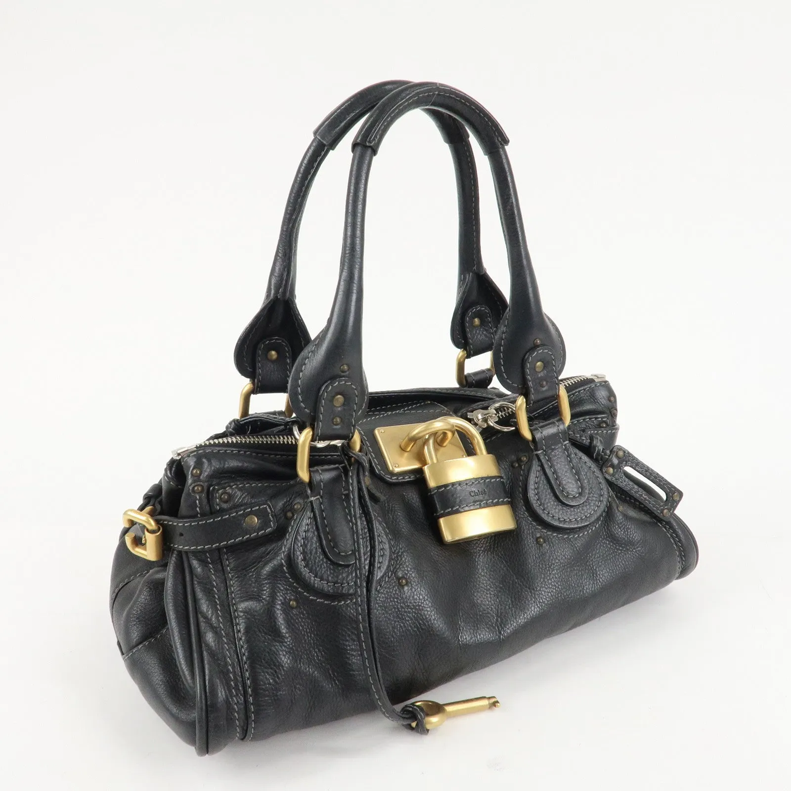 Chloe Paddington Leather Hand Bag Shoulder Bag Medium Used