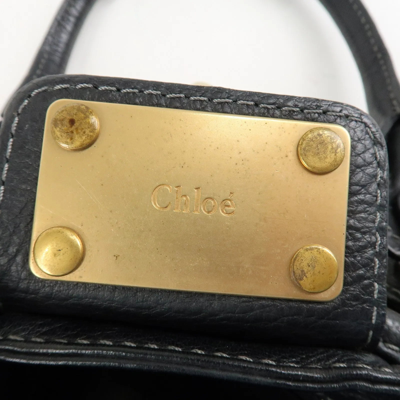 Chloe Paddington Leather Hand Bag Shoulder Bag Medium Used