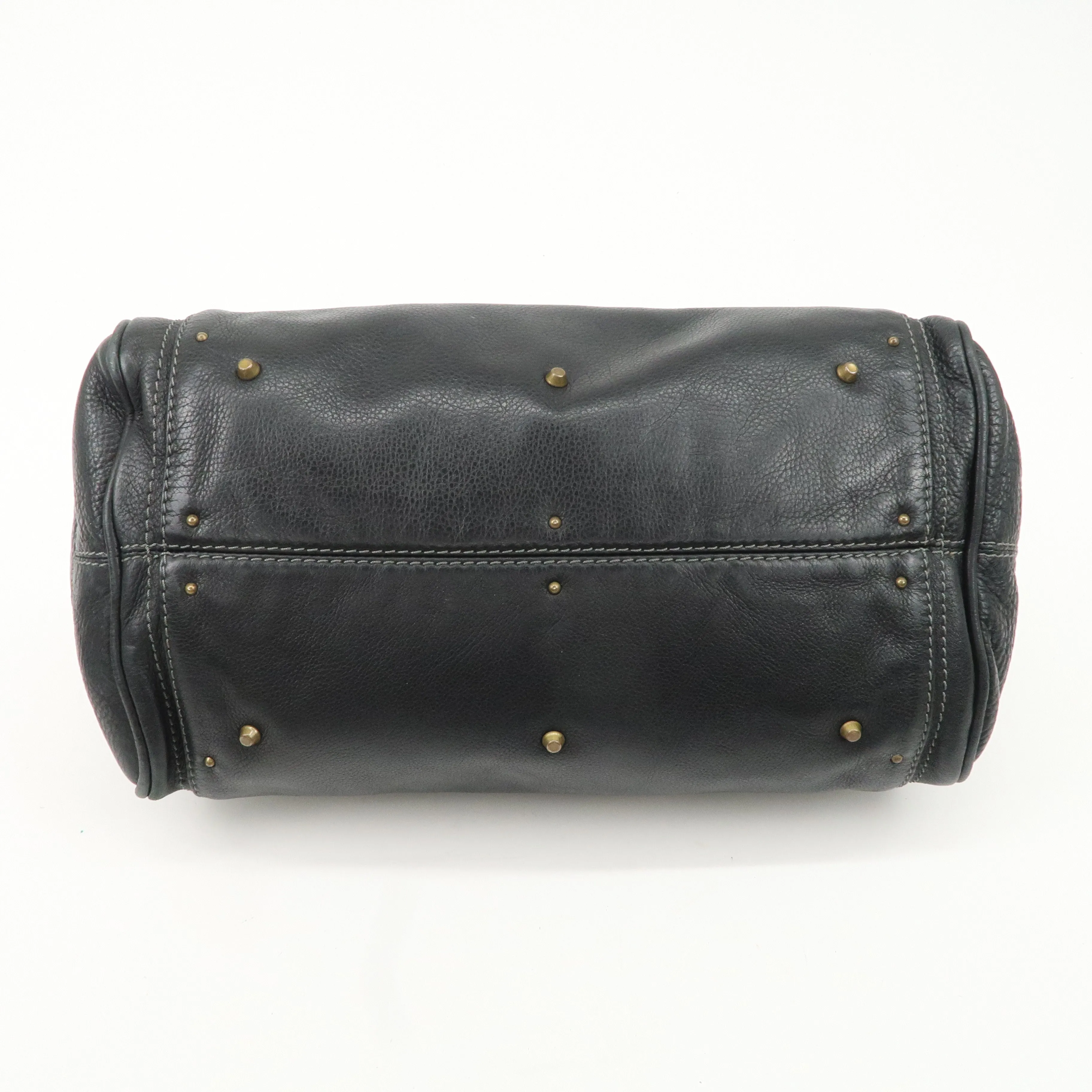 Chloe Paddington Leather Shoulder Bag Hand Bag Black Used