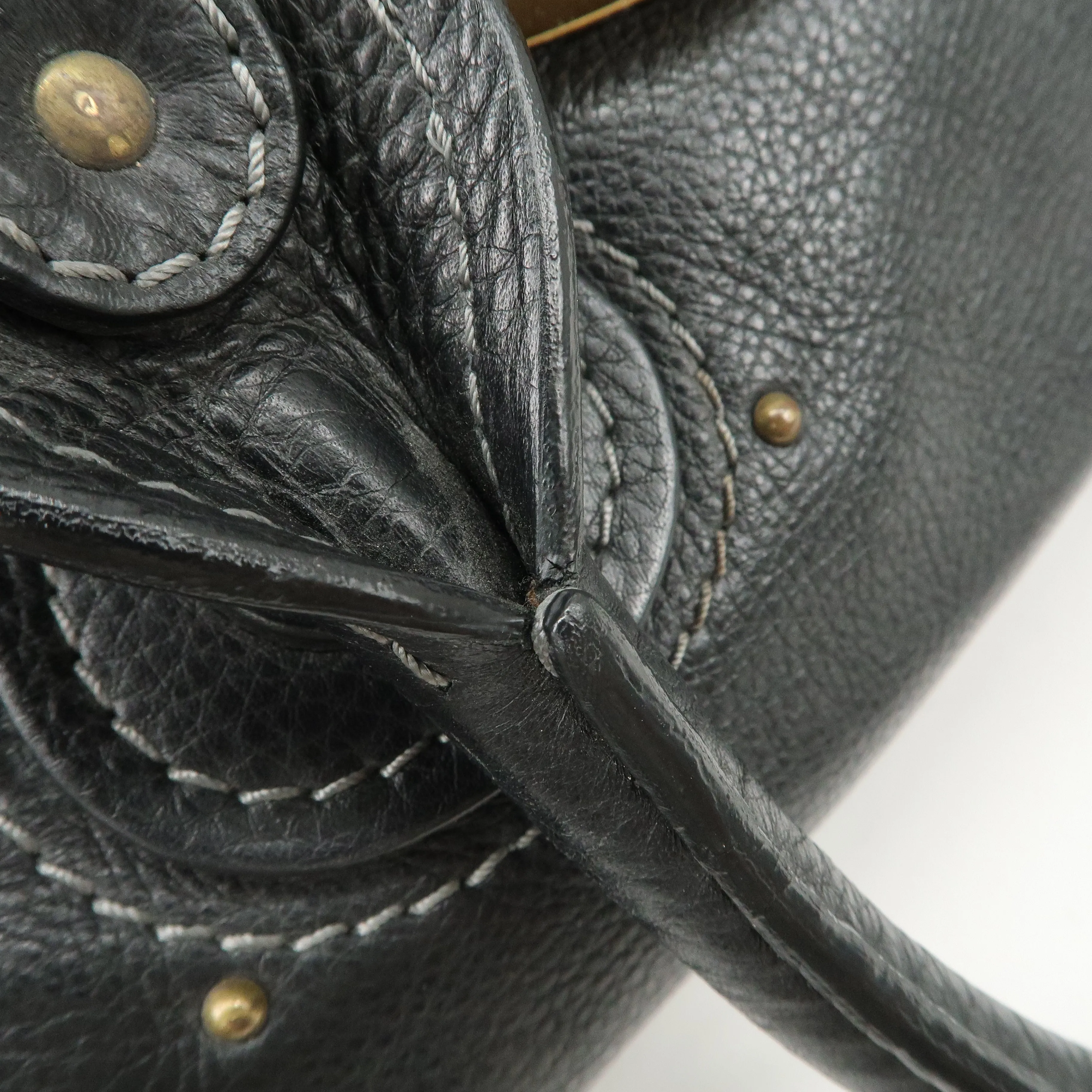 Chloe Paddington Leather Shoulder Bag Hand Bag Black Used
