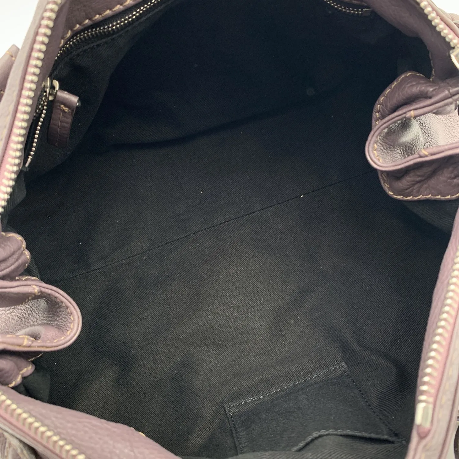 Chloe Purple Leather Paddington Tote Medium Satchel Handbag Bag