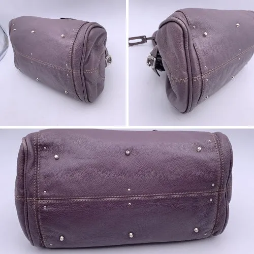 Chloe Purple Leather Paddington Tote Medium Satchel Handbag Bag