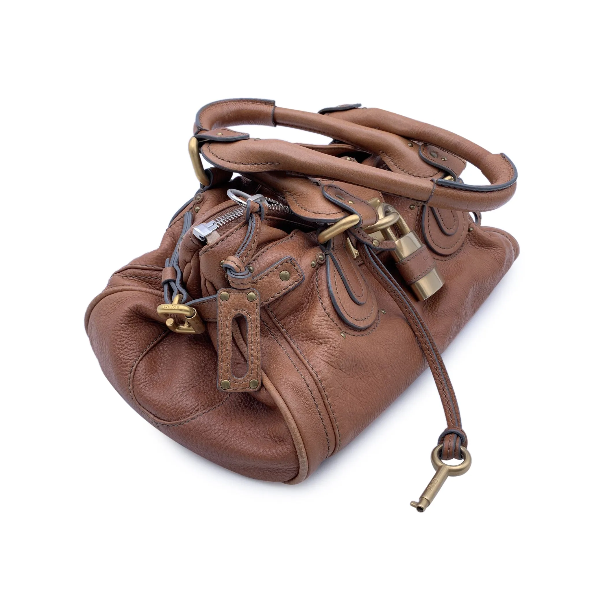 Chloe Tan Light Brown Leather Paddington Bag Tote Satchel Handbag