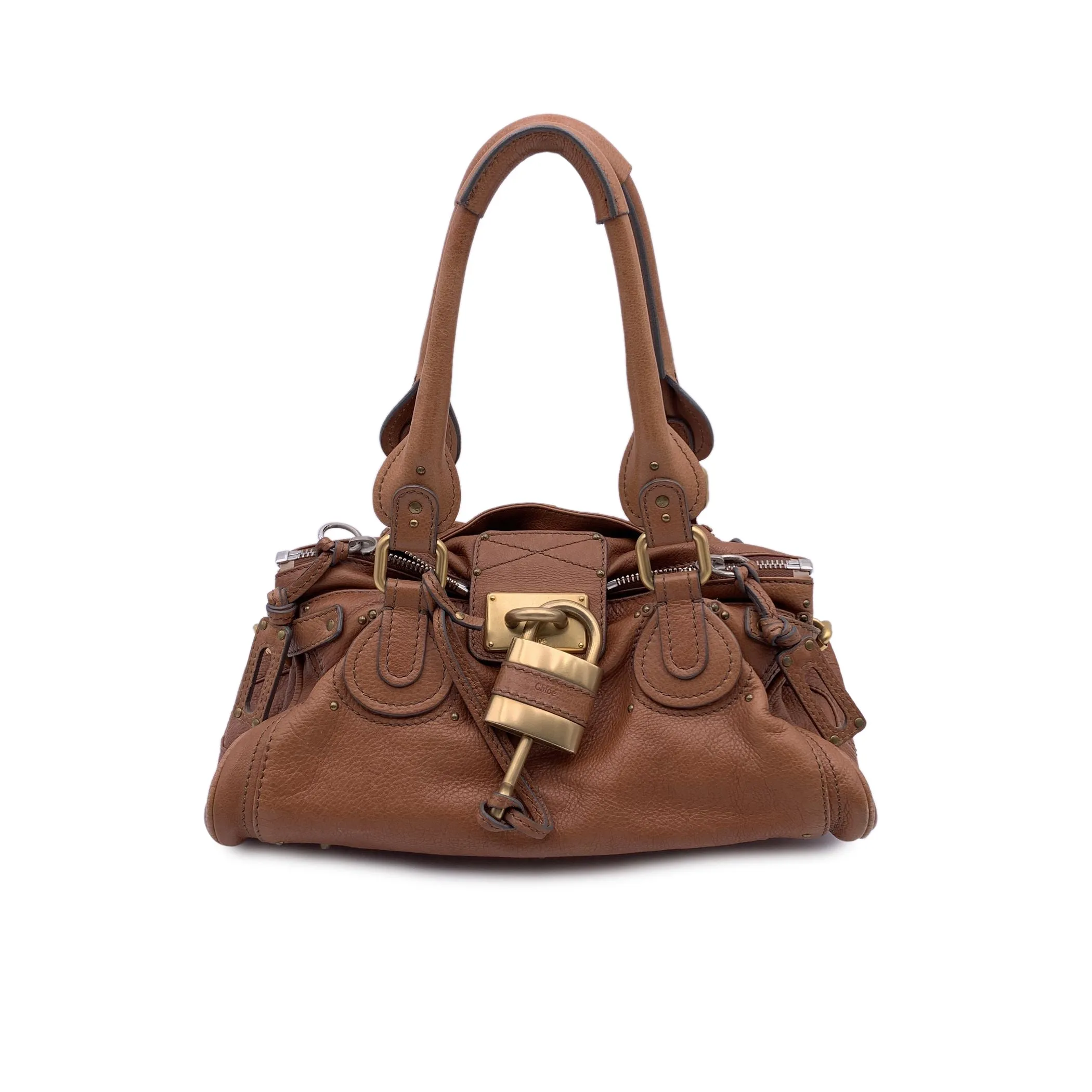 Chloe Tan Light Brown Leather Paddington Bag Tote Satchel Handbag