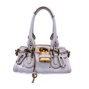 Chloe White Leather Small Paddington Tote Bag Satchel Handbag