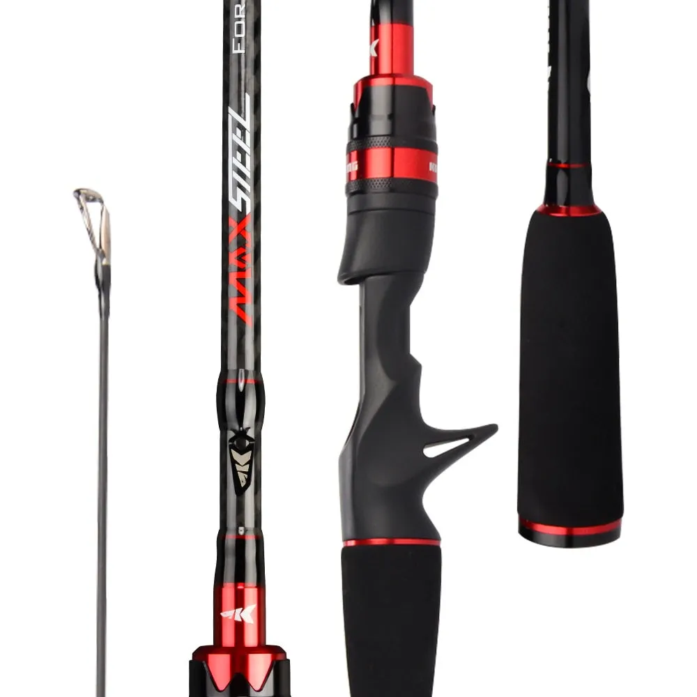 KastKing Max Steel Carbon Spinning / Casting Fishing Rods
