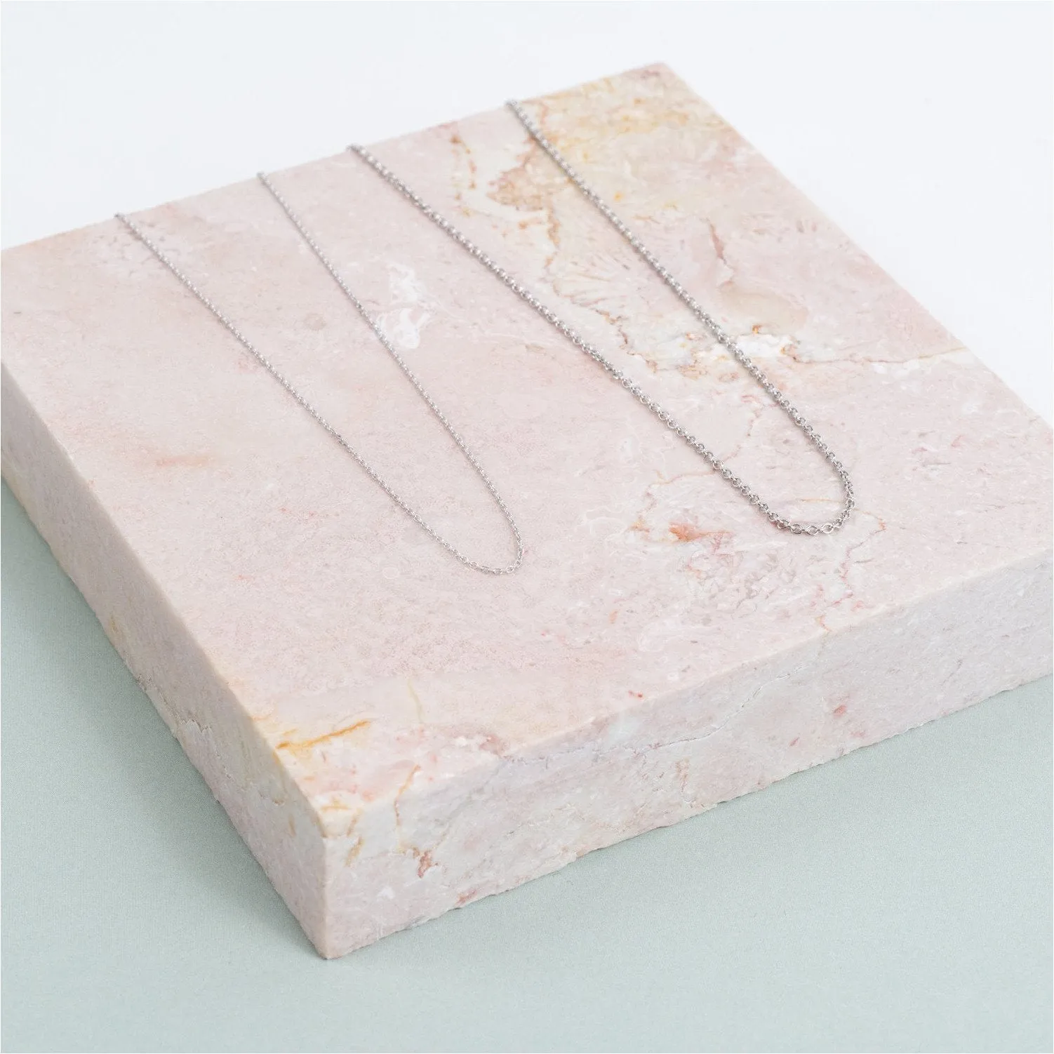 Paddington 9ct White Gold Medium Trace Chain