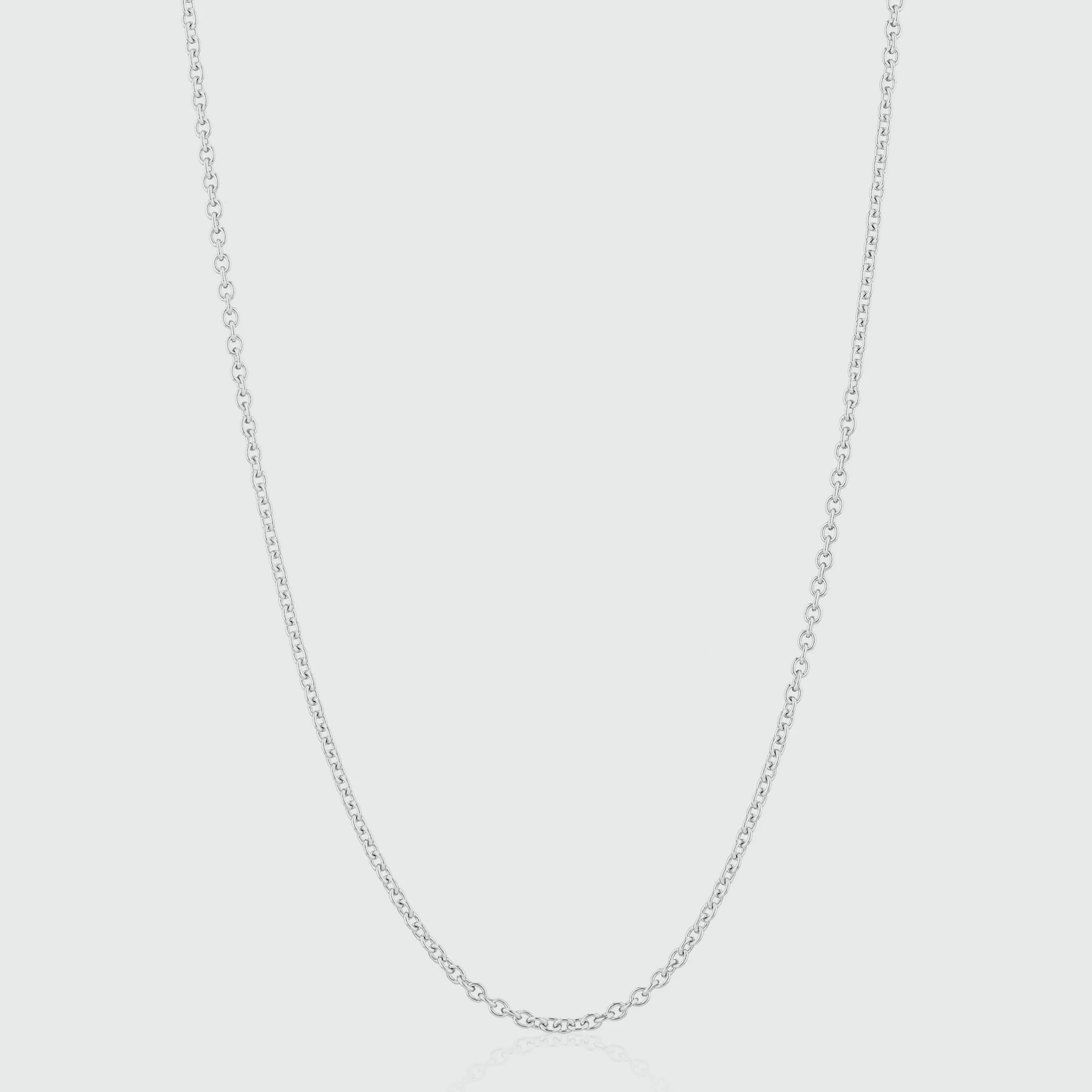 Paddington 9ct White Gold Medium Trace Chain