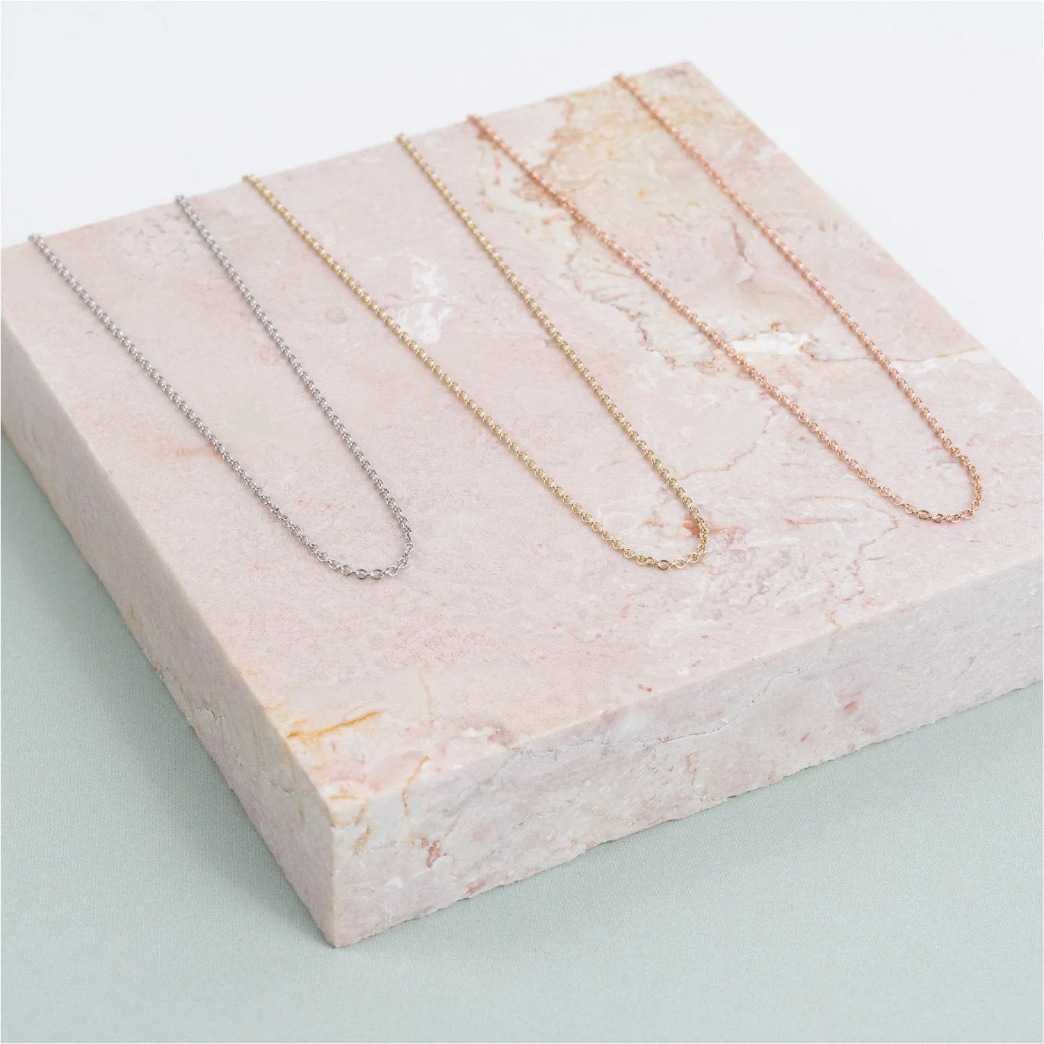 Paddington 9ct White Gold Medium Trace Chain
