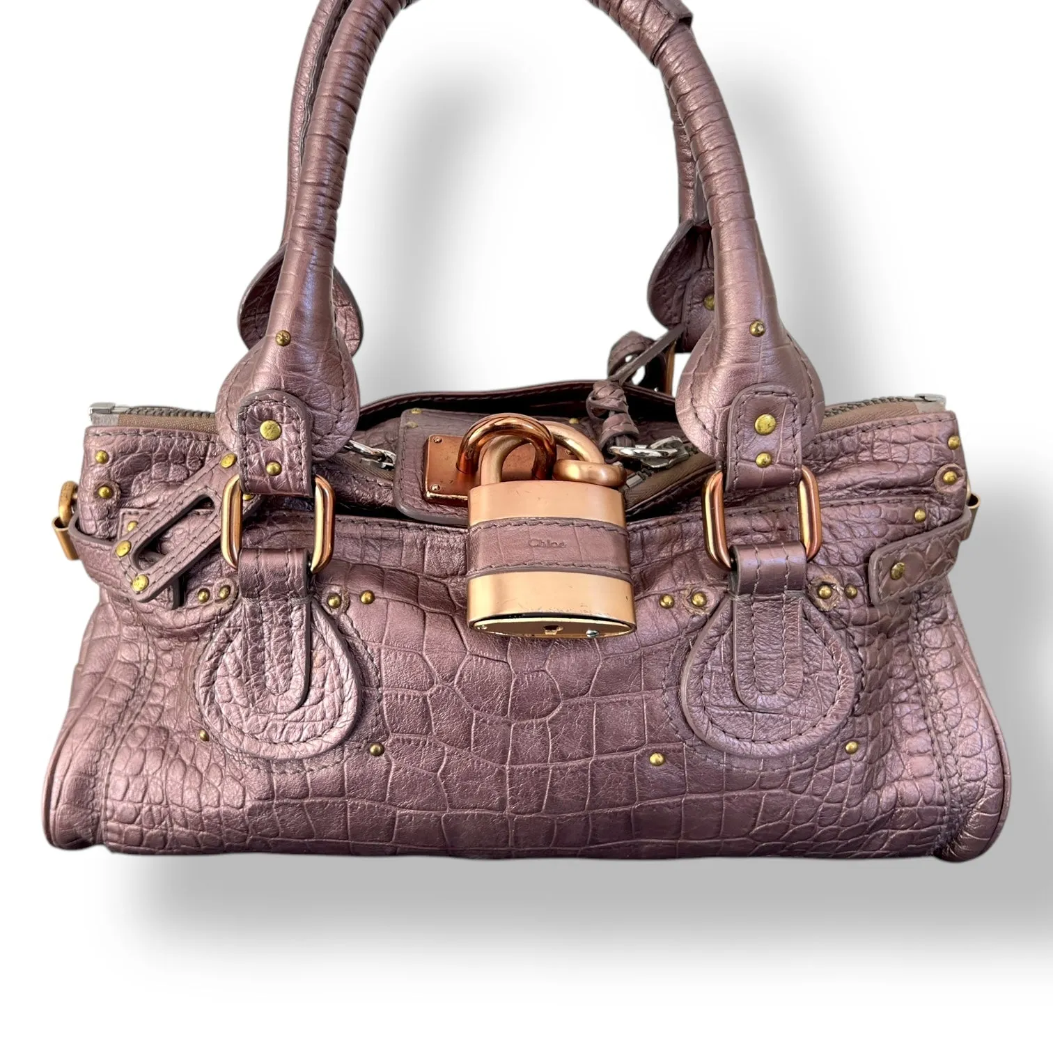Vintage Metallic Plum Chloé Paddington Handbag