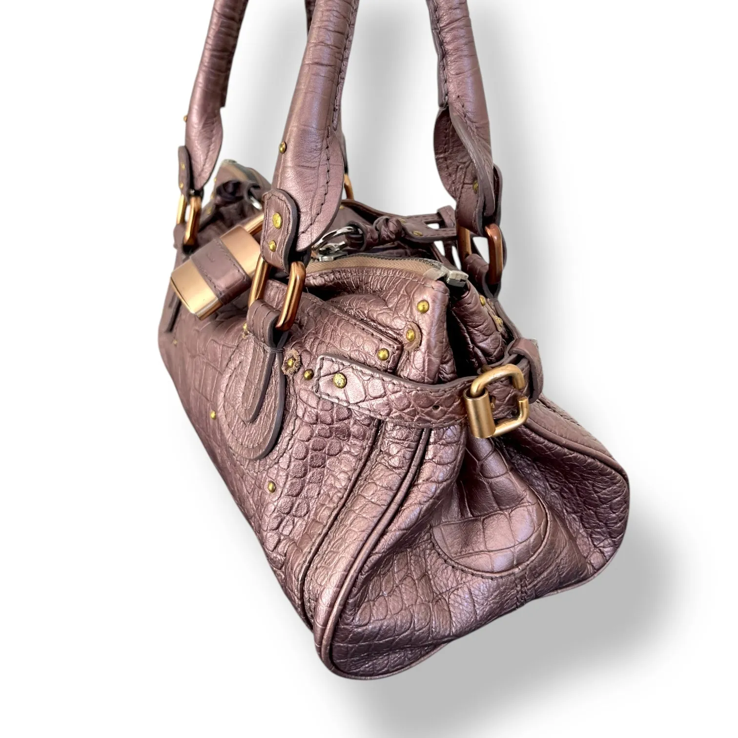 Vintage Metallic Plum Chloé Paddington Handbag