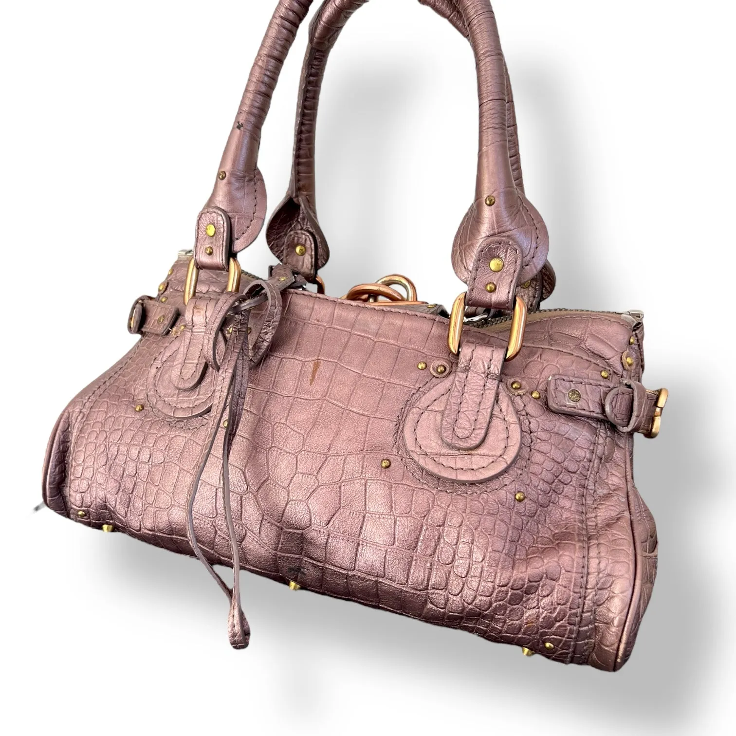 Vintage Metallic Plum Chloé Paddington Handbag