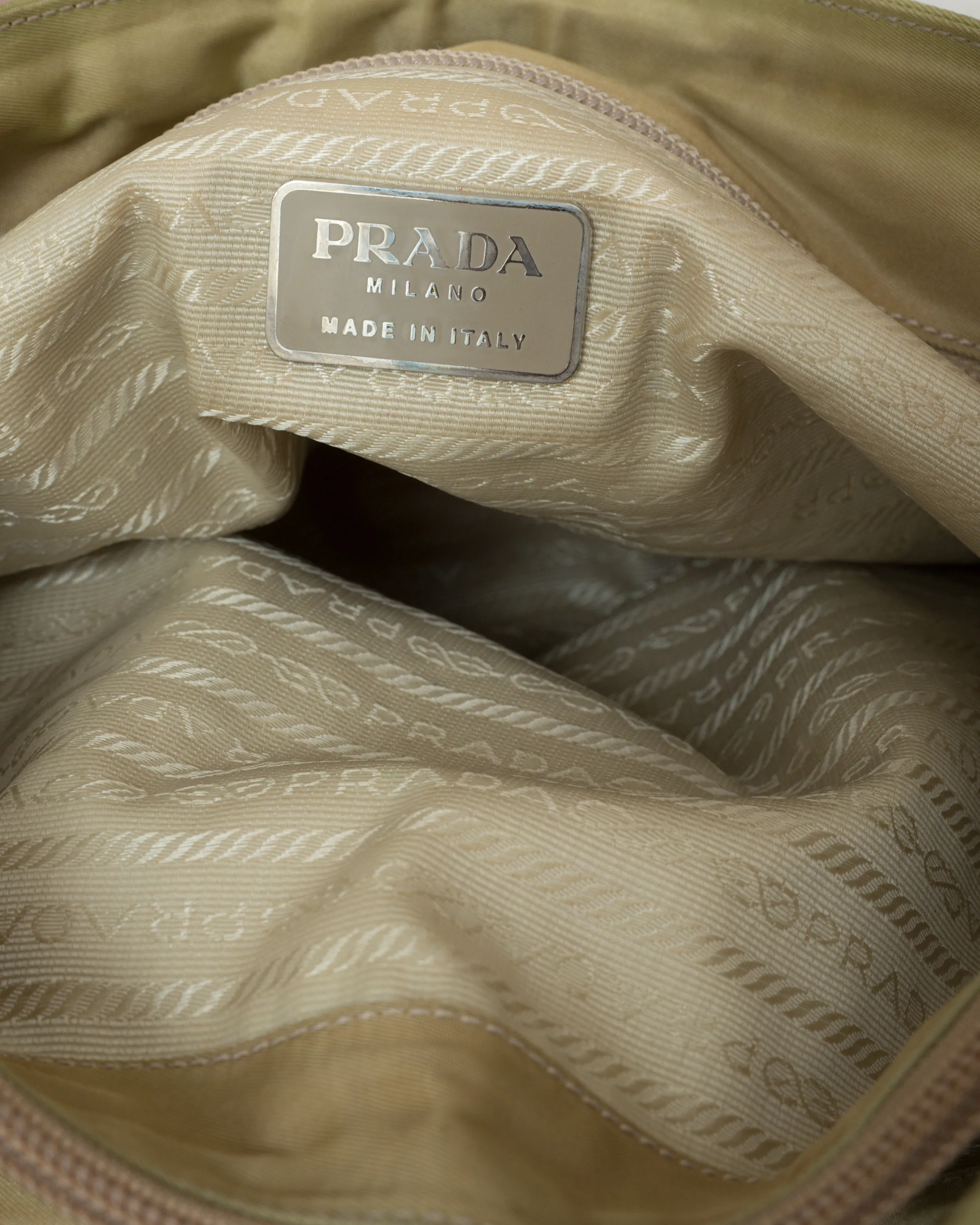 Prada Vintage Pistachio Tessuto Crossbody Bag - Chic Designer Green Shoulder Purse